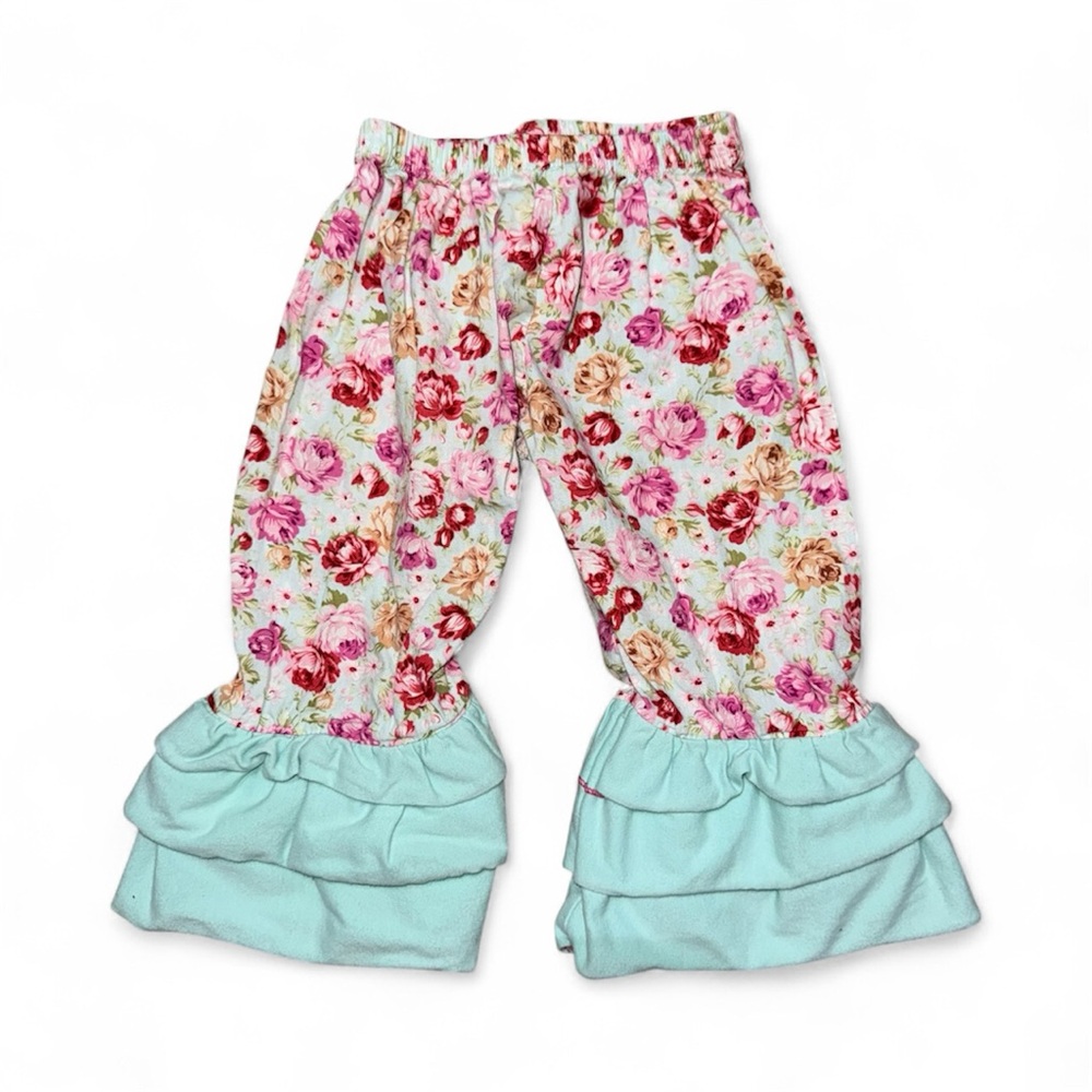 ☀️6/$20☀️ Floral Ruffle Kids Pants